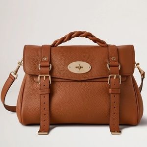 Mulberry 'Alexa' in Chestnut Heavy Grain Leather Bag - MSRP $1550 - BNWT